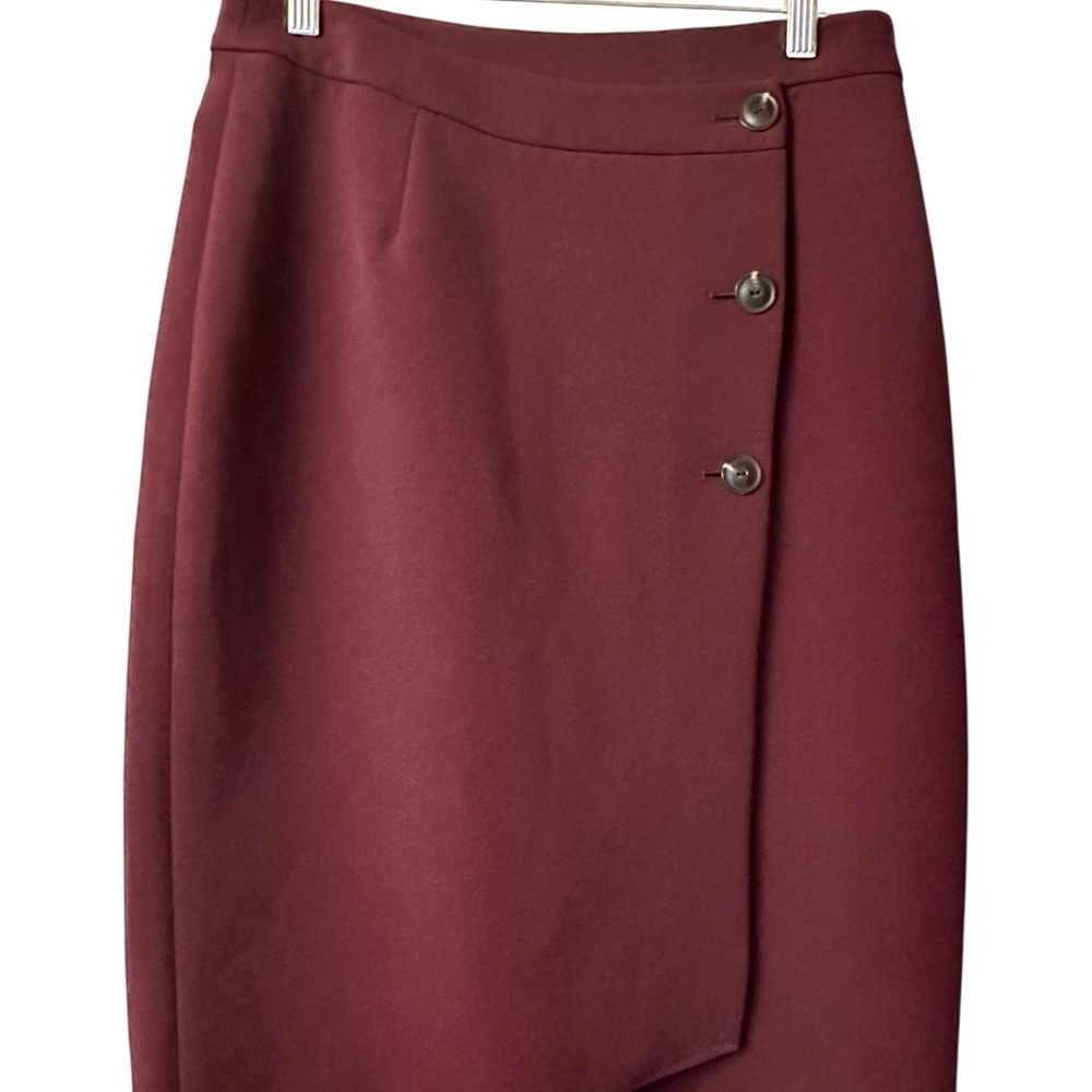 ANTONIO MELANI Burgundy Pencil Skirt
